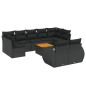 vidaXL 10-tlg. Garten-Sofagarnitur mit Kissen Schwarz Poly Rattan vidaXL 10-tlg. Garten-Sofagarnitur mit Kissen Schwarz Poly Rattan