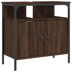 vidaXL Waschbeckenunterschrank Braun Eichen-Optik 60x30x60 cm