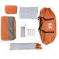 vidaXL Sichtschutzzelt Grau und Orange 121x121x225 cm 190T Taft