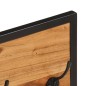 vidaXL Wandgarderobe 90x1x35 cm Massivholz Akazie und Eisen vidaXL Wandgarderobe 90x1x35 cm Massivholz Akazie und Eisen