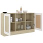 vidaXL Sideboard Weiß Sonoma-Eiche 120x30,5x70 cm Holzwerkstoff vidaXL Sideboard Weiß Sonoma-Eiche 120x30,5x70 cm Holzwerkstoff