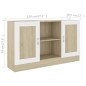vidaXL Sideboard Weiß Sonoma-Eiche 120x30,5x70 cm Holzwerkstoff vidaXL Sideboard Weiß Sonoma-Eiche 120x30,5x70 cm Holzwerkstoff