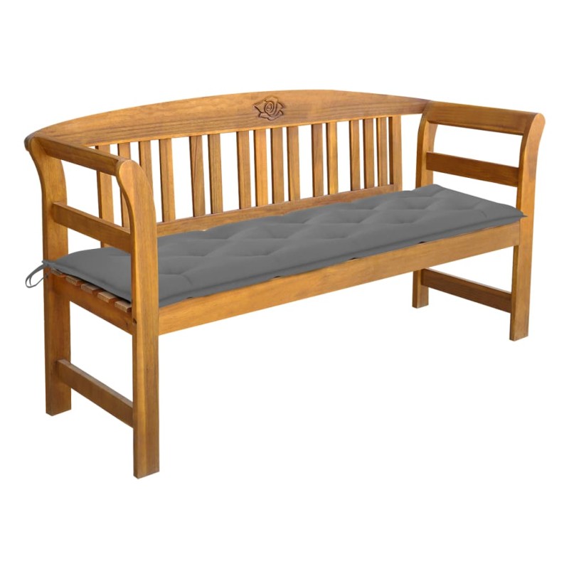 vidaXL Gartenbank mit Auflage 157 cm Massivholz Akazie vidaXL Gartenbank mit Auflage 157 cm Massivholz Akazie