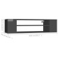 vidaXL TV-Hängeschrank Hochglanz-Grau 100x30x26,5 cm Holzwerkstoff vidaXL TV-Hängeschrank Hochglanz-Grau 100x30x26,5 cm Holzwerkstoff
