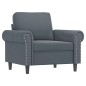 vidaXL Sessel mit Hocker Dunkelgrau 60 cm Samt vidaXL Sessel mit Hocker Dunkelgrau 60 cm Samt