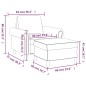vidaXL Sessel mit Hocker Dunkelgrau 60 cm Samt vidaXL Sessel mit Hocker Dunkelgrau 60 cm Samt