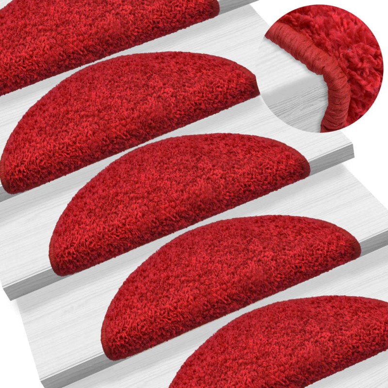 vidaXL Treppenmatten 15 Stk. Rot 65x21x4 cm vidaXL Treppenmatten 15 Stk. Rot 65x21x4 cm