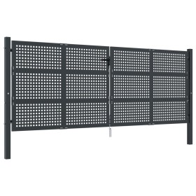 vidaXL Gartentor Anthrazit 400x200 cm Stahl