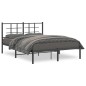 vidaXL Bettgestell mit Kopfteil Metall Schwarz 140x190 cm vidaXL Bettgestell mit Kopfteil Metall Schwarz 140x190 cm