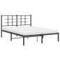 vidaXL Bettgestell mit Kopfteil Metall Schwarz 140x190 cm vidaXL Bettgestell mit Kopfteil Metall Schwarz 140x190 cm