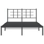 vidaXL Bettgestell mit Kopfteil Metall Schwarz 140x190 cm vidaXL Bettgestell mit Kopfteil Metall Schwarz 140x190 cm