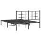 vidaXL Bettgestell mit Kopfteil Metall Schwarz 140x190 cm vidaXL Bettgestell mit Kopfteil Metall Schwarz 140x190 cm