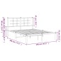 vidaXL Bettgestell mit Kopfteil Metall Schwarz 140x190 cm vidaXL Bettgestell mit Kopfteil Metall Schwarz 140x190 cm
