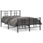 vidaXL Bettgestell mit Kopf- und Fußteil Metall Schwarz 120x200 cm vidaXL Bettgestell mit Kopf- und Fußteil Metall Schwarz 120x200 cm