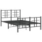vidaXL Bettgestell mit Kopf- und Fußteil Metall Schwarz 120x200 cm vidaXL Bettgestell mit Kopf- und Fußteil Metall Schwarz 120x200 cm