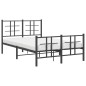 vidaXL Bettgestell mit Kopf- und Fußteil Metall Schwarz 120x200 cm vidaXL Bettgestell mit Kopf- und Fußteil Metall Schwarz 120x200 cm