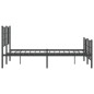 vidaXL Bettgestell mit Kopf- und Fußteil Metall Schwarz 120x200 cm vidaXL Bettgestell mit Kopf- und Fußteil Metall Schwarz 120x200 cm