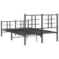 vidaXL Bettgestell mit Kopf- und Fußteil Metall Schwarz 120x200 cm vidaXL Bettgestell mit Kopf- und Fußteil Metall Schwarz 120x200 cm