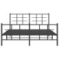 vidaXL Bettgestell mit Kopf- und Fußteil Metall Schwarz 160x200 cm vidaXL Bettgestell mit Kopf- und Fußteil Metall Schwarz 160x200 cm