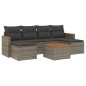 vidaXL 7-tlg. Garten-Sofagarnitur mit Kissen Grau Poly Rattan vidaXL 7-tlg. Garten-Sofagarnitur mit Kissen Grau Poly Rattan