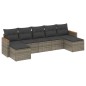 vidaXL 7-tlg. Garten-Sofagarnitur mit Kissen Grau Poly Rattan vidaXL 7-tlg. Garten-Sofagarnitur mit Kissen Grau Poly Rattan