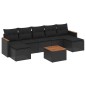 vidaXL 8-tlg. Garten-Sofagarnitur mit Kissen Schwarz Poly Rattan vidaXL 8-tlg. Garten-Sofagarnitur mit Kissen Schwarz Poly Rattan