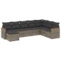 vidaXL 8-tlg. Garten-Sofagarnitur mit Kissen Grau Poly Rattan vidaXL 8-tlg. Garten-Sofagarnitur mit Kissen Grau Poly Rattan