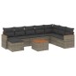 vidaXL 9-tlg. Garten-Sofagarnitur mit Kissen Grau Poly Rattan vidaXL 9-tlg. Garten-Sofagarnitur mit Kissen Grau Poly Rattan