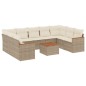 vidaXL 10-tlg. Garten-Sofagarnitur mit Kissen Beige Poly Rattan vidaXL 10-tlg. Garten-Sofagarnitur mit Kissen Beige Poly Rattan