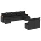 vidaXL 9-tlg. Garten-Sofagarnitur mit Kissen Schwarz Poly Rattan vidaXL 9-tlg. Garten-Sofagarnitur mit Kissen Schwarz Poly Rattan