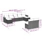 vidaXL 9-tlg. Garten-Sofagarnitur mit Kissen Schwarz Poly Rattan vidaXL 9-tlg. Garten-Sofagarnitur mit Kissen Schwarz Poly Rattan