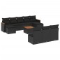 vidaXL 11-tlg. Garten-Sofagarnitur mit Kissen Schwarz Poly Rattan vidaXL 11-tlg. Garten-Sofagarnitur mit Kissen Schwarz Poly Rattan