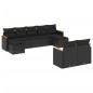 vidaXL 9-tlg. Garten-Sofagarnitur mit Kissen Schwarz Poly Rattan vidaXL 9-tlg. Garten-Sofagarnitur mit Kissen Schwarz Poly Rattan