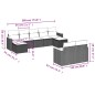 vidaXL 9-tlg. Garten-Sofagarnitur mit Kissen Schwarz Poly Rattan vidaXL 9-tlg. Garten-Sofagarnitur mit Kissen Schwarz Poly Rattan