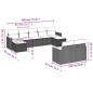 vidaXL 9-tlg. Garten-Sofagarnitur mit Kissen Grau Poly Rattan vidaXL 9-tlg. Garten-Sofagarnitur mit Kissen Grau Poly Rattan