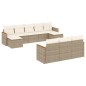 vidaXL 10-tlg. Garten-Sofagarnitur mit Kissen Beige Poly Rattan vidaXL 10-tlg. Garten-Sofagarnitur mit Kissen Beige Poly Rattan