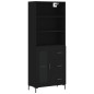 Highboard Schwarz 69,5x34x180 cm Holzwerkstoff Highboard Schwarz 69,5x34x180 cm Holzwerkstoff