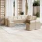 vidaXL 12-tlg. Garten-Sofagarnitur mit Kissen Beige Poly Rattan vidaXL 12-tlg. Garten-Sofagarnitur mit Kissen Beige Poly Rattan