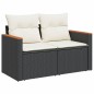 vidaXL 13-tlg. Garten-Sofagarnitur mit Kissen Schwarz Poly Rattan vidaXL 13-tlg. Garten-Sofagarnitur mit Kissen Schwarz Poly Rattan