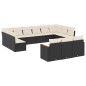 vidaXL 13-tlg. Garten-Sofagarnitur mit Kissen Schwarz Poly Rattan vidaXL 13-tlg. Garten-Sofagarnitur mit Kissen Schwarz Poly Rattan