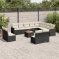 vidaXL 13-tlg. Garten-Sofagarnitur mit Kissen Schwarz Poly Rattan vidaXL 13-tlg. Garten-Sofagarnitur mit Kissen Schwarz Poly Rattan