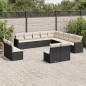 vidaXL 13-tlg. Garten-Sofagarnitur mit Kissen Schwarz Poly Rattan vidaXL 13-tlg. Garten-Sofagarnitur mit Kissen Schwarz Poly Rattan
