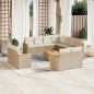 vidaXL 12-tlg. Garten-Sofagarnitur mit Kissen Beige Poly Rattan vidaXL 12-tlg. Garten-Sofagarnitur mit Kissen Beige Poly Rattan