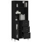 Highboard Schwarz 69,5x34x180 cm Holzwerkstoff Highboard Schwarz 69,5x34x180 cm Holzwerkstoff