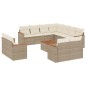 vidaXL 12-tlg. Garten-Sofagarnitur mit Kissen Beige Poly Rattan vidaXL 12-tlg. Garten-Sofagarnitur mit Kissen Beige Poly Rattan