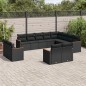 vidaXL 12-tlg. Garten-Sofagarnitur mit Kissen Schwarz Poly Rattan vidaXL 12-tlg. Garten-Sofagarnitur mit Kissen Schwarz Poly Rattan