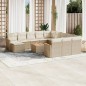 vidaXL 13-tlg. Garten-Sofagarnitur mit Kissen Beige Poly Rattan vidaXL 13-tlg. Garten-Sofagarnitur mit Kissen Beige Poly Rattan