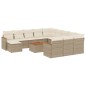 vidaXL 13-tlg. Garten-Sofagarnitur mit Kissen Beige Poly Rattan vidaXL 13-tlg. Garten-Sofagarnitur mit Kissen Beige Poly Rattan