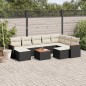 vidaXL 10-tlg. Garten-Sofagarnitur mit Kissen Schwarz Poly Rattan vidaXL 10-tlg. Garten-Sofagarnitur mit Kissen Schwarz Poly Rattan