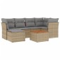 vidaXL 7-tlg. Garten-Sofagarnitur mit Kissen Beige Poly Rattan vidaXL 7-tlg. Garten-Sofagarnitur mit Kissen Beige Poly Rattan
